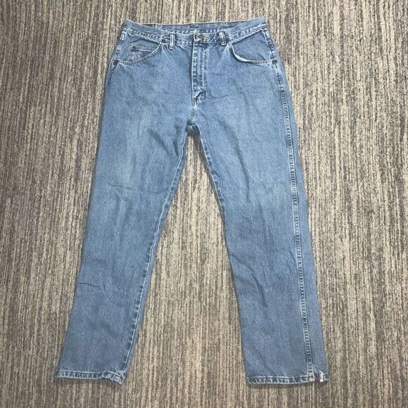 Vintage Y2K Wrangler Men’s 36x30 Light‎ Wash Bootcut Relaxed Jeans - Picture 1 of 5